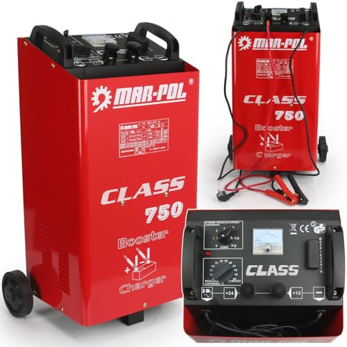Auto-Ladegerät mit Startfunktion | 60-900 Ah | 12-24V | Startstrom 400A/12V, 700A/24V | mit Rädern