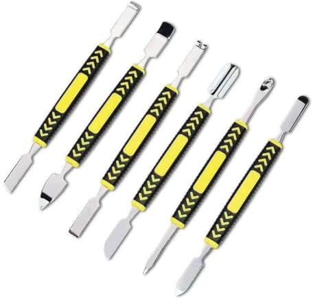 Asyduey 6Pcs Electronics Repair Tool Prying Opening Repair Tool Kit Tablet Computer Opening Tool Small Metal Spudger for Opening