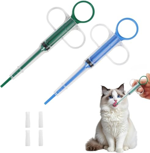 Heyumybit 2 Pieces Pet Pill Plunger Popper,Animal Silicone Medicine Feeder,Pet Pill Dispenser,Feeder for Cats Puppy Rabbit Small Animal For Feeding Small Animal