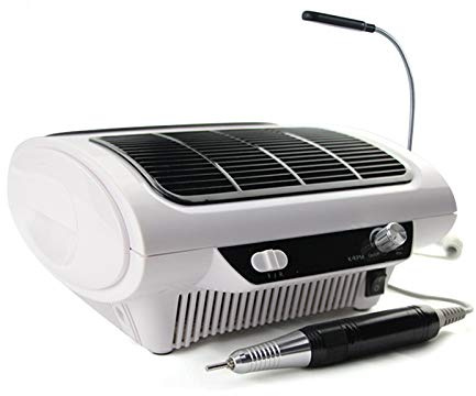 3-in-1 Elektrische Nagelfräser, Professionelle Maniküre-Nagelmaschine mit Absaugung, LED-Licht und 6 Schleifköpfe, 30000 U/min für Nägel Design