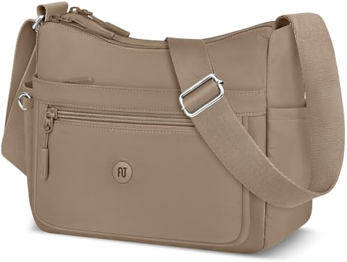VOBUKE Umhängetasche Damen Mittelgroß Wasserdicht Nylon Crossbody Bag mit Vielen Fächern Leichte Schultertasche Verstellbarer Breitem Freizeit Kleine Messenger Bag für Einkaufen, Reisen