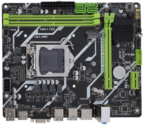 Plyisty Carte Mère pour Ordinateur de Bureau H311 DS4, LGA1151 DDR4 NVME M.2 avec Alimentation 6 Phases, pour Processeur Core 6 7 8 9