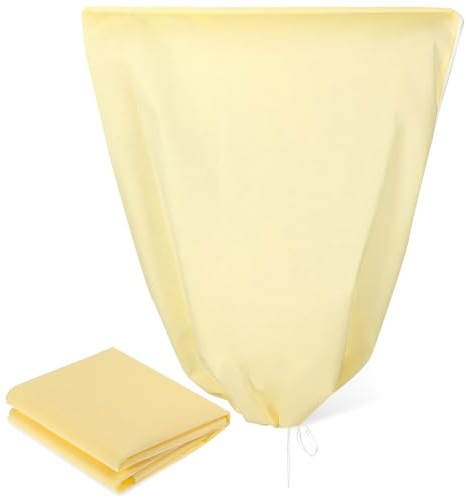 Fenical Frostschutz Pflanzenschutzbeutel Einfach Faltbar aus Vliesstoff Frostschutz 2 Stück mit Kordelzug für Rosen und Tomaten für Pflanzenschutz im Garten