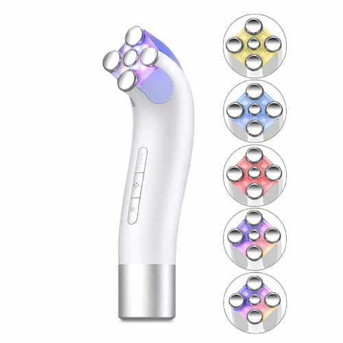 Multifunktionales RF,EMS,LED Beautygerät,Gesichts & Halsmassage, Wärmepflege, Lichtpflege, kabellos & wiederaufladbar