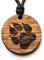 treeforce Pfote, Tatze, Halskette, Holzkette, Schlüsselanhänger oder Auto- Anhänger 3 in 1 DIY Schmuck, Handmade, nachhaltig und vegan aus Holz