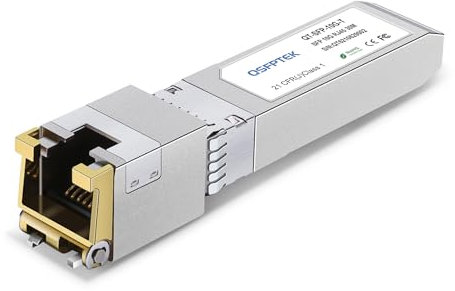 QSFPTEK 10G SFP+ Cuivre RJ45 Module 10GBASE-T Transceiver pour Arista SFP-10GE-T, jusqu'à 30 m