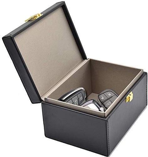 Keyless Go Schutz Autoschlüssel Box, Autoschlüssel Schutz Keyless Funkschlüssel Abschirmung RFID Autoschlüssel Safe Hülle Strahlenschutz Schlüsselbox (Black)