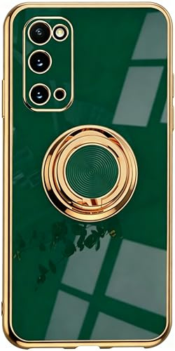 VooDirop Handyhülle Kompatibel mit Samsung Galaxy S20 FE Hülle Silikon TPU Ultra Dünn Case mit 360 Grad Ring Ständer Bumper Schutzhülle Fingerhalter Magnetische Autohalterung Stoßfest Cover