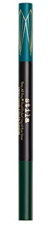 Stila All Day Dual-Ended Liquid Eye Liner, Easy To Use Eyeliner Pen, Smudge & Transfer Proof, Liner Stays On All Day and Night, Goes On Smoothly Without Skipping, Smudging or Pulling - Teal/Vivid Jade