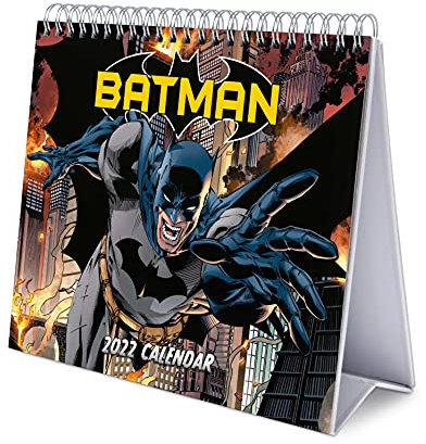 Grupo Erik Tischkalender 2022 - DC Comics Batman Kalender 2022 Tischkalender - Tischplaner 2022 Planer 2022, CS22022, Schwarz