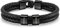 PiercingJak Herren Armband mit Gravur 2 Namen Männer Lederarmband geflochten Schwarz Echtleder Wickel Edelstahl Namensperlen ID Armreif Charm Schmuck Personalisierte Geschenke für Mann