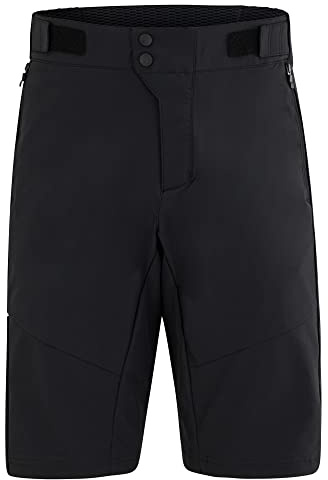 Ziener Herren Nasek X-gel Fahrrad Shorts Rad Hose mit Innenhose Mountainbike Outdoor Freizeit atmungsaktiv schnelltrocknen, Schwarz, 50 EU