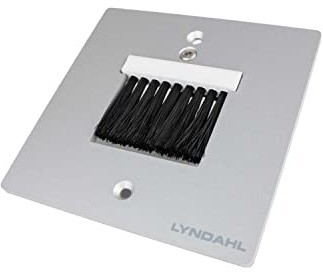 Lyndahl Lautsprecherblende Multimediablende für Lautsprecher, passend für Unterputzdose/Wandeinbaudose Wandanschlussblenden Surround System Silber Bürste klein