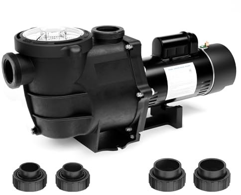 Pipopa Bombas de piscina de 2.0HP 6540GPH sobre el suelo y el suelo, bombas de piscina de 2 velocidades de 1725RPM/3450RPM, súper potencia, agua salada/dulce, IP44 impermeable, ahorro de energía