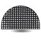Kerafactum Fußmatte halbrund Aussen wetterfeste Türmatte Fussmatte Tür Fußabtreter Outdoor Matte Antirutschmatte Schmutzfangmatte schwarze Gummimatte Gummi Schuhmatte rutschfest 75 x 45 cm