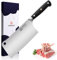 KEEMAKE Coltello da Cucina Macellaio 18 cm, Coltelli da Cucina Professionali in Acciaio Inossidabile, Mannaia Macellaio Cinese per Carne Ossa, Manico in Pakkawood