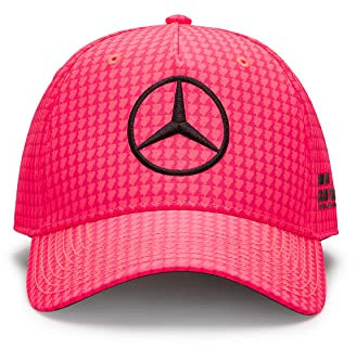 Mercedes AMG Petronas Formula One Team - Cappellino da Pilota Lewis Hamilton 2023 - Rosa Neon - Taglia Unica
