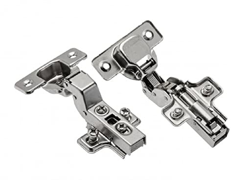 MS Beschläge Türscharnier Möbeltürscharnier Topfband Ø 35mm Soft Close Topfband Möbelscharnier Clip-Scharnier Kreuzplatte Schrankscharnier (Innenanschlag)
