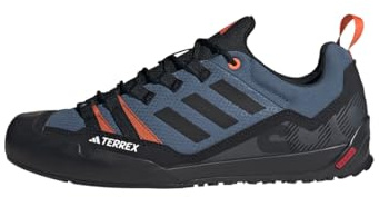 adidas Unisex Terrex Swift Solo 2.0 Hiking Shoes, Wonder Steel/Core Black/Orange, 36 2/3 EU