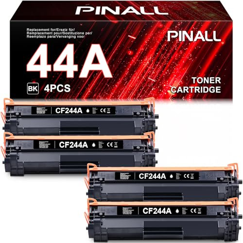 PINALL 44A CF244A Toner Kompatibel Ersatz für 44A Schwarz Toner für HP Laserjet Pro m15w Toner für HP Laserjet Pro MFP M28w Toner M28a M15a (Schwarz 4er-Pack)