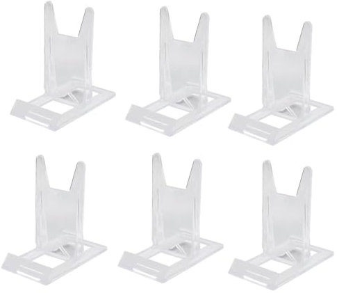 Trasparente Cavalletto,6 Pezzi Porta Piatti da Esposizione in Acrilico,Poggia Esposizione,Supporto Cavalletto Decorativo Ideale per Medaglie,Monete,Orologi da Tasca,Foto,Cornici,Libri di Cucina