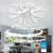 75cm Lampe Mit Ventilator Schlafzimmer Deckenventilator Mit Beleuchtung Und Fernbedienung Leise Reversible LED Dimmbar 6 Gang Timing Stummschaltung Deckenventilator Mit Licht Speicher Funktion-White