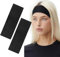 BELEVO Fascia Capelli Donna Sport, 9cm Fascette Capelli Nera Elastici Fasce per Capelli Donna & Uomo Antiscivolo Fasce Capelli Fitness Yoga Gym