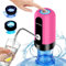 EASYSPEED Kühler & Wasserspender Für Trinkwasser,Wasserflaschen Pumpe USB Wiederaufladbar,Tragbare Automatische Trinkpumpe,Kommt Mit 2 Adaptern Wasserspender Für Zuhause,Büro,Küche,Camping,Magenta