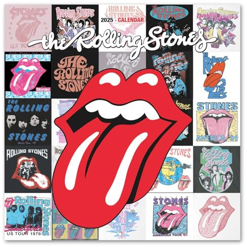Grupo Erik Kalender 2025 Wandkalender 2025 The Rolling Stones Kalender 2025 Familienplaner 2025 30 x 30 cm Jahreskalender Familienkalender 2025