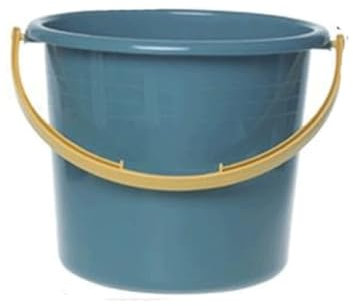 Cubo de fregona de plástico para baño, contenedor de Agua portátil para Acampar, para Pesca al Aire Libre, con Mango para el hogar