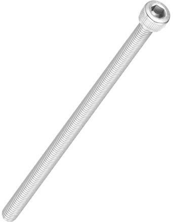 Kozelo 6pcs Socket Head Cap Screws - [M5-0.8 x 100mm] 304 Stainless Steel Allen Socket Drive for Electrical Motor 3D Printing Fan Engine Replacement Use, Silver