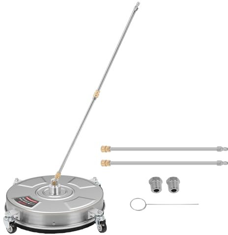 Dollate 18 Inch Professional Pressure Washer Surface Stainless Steel Cleaner Pressure Washer Disc Rotary Head 1/4 Qc for Driveways, Patios, Decks, Sidewalks,Max Water Pressure 4000 Psi