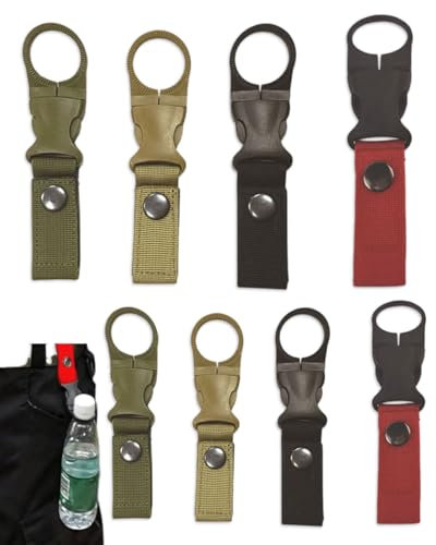 KGDUYC 8 PCS Moschettone Clip,Clip Porta Bottiglia d'Acqua, Fibbia per Bottiglia d'Acqua,Titolare all'Aperto Water Bottle Holder, Applica a per Trekking, Escursione, Viaggio e Campeggio