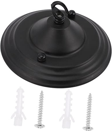 Lampenabdeckung Decke aus Eisen mit Haken, 90mm Schwarz