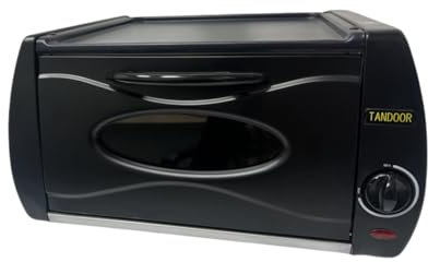 Tandoor Eléctrico para Pizza, Roti, Lahmacun, Manakish Naan, Chapati, Mini horno, Máquina para Pan Eléctrico, Placa Superior Aluminio Vidrio