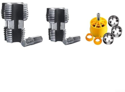 Besttoolifes Juego de cortadores de rosca de tubería de PVC PPR 20/25/32MM compatible con tubos de plástico de 4 puntos de 6 puntos herramienta de roscado de tubería de agua eléctrica para taladro