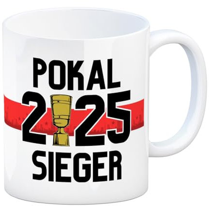 Stuttgart Pokalsieger 2025 Kaffeebecher Tasse mit lustigem Spruch für Fans – ideales Fanartikel Geschenk