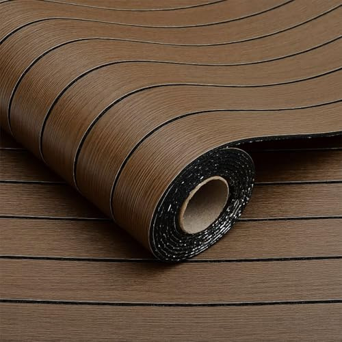 Paneles acústicos autoadhesivos de madera para pared, 300 x 40 cm, aspecto de madera, decoración de pared, paneles de láminas 3D, placa de insonorización de chapa de madera, paneles de techo (GS008)