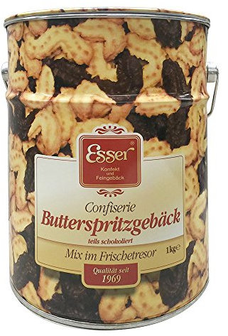 Esser Confiserie Butterspritzgebäck (1kg Metall - Runddose)