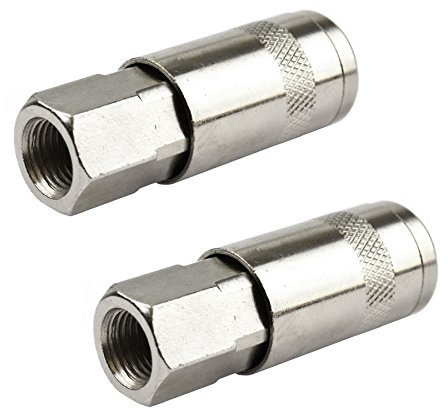 Air Line Hose Connector Fitting Female Quick Release 1/4 inch BSP Female 2pk FT007