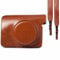 Sacoche à bandoulière en Cuir PU Housse étui Compatible avec Fujifilm instax Polaroid Wide 300 Vintage Instant Camera Cover (Marron)