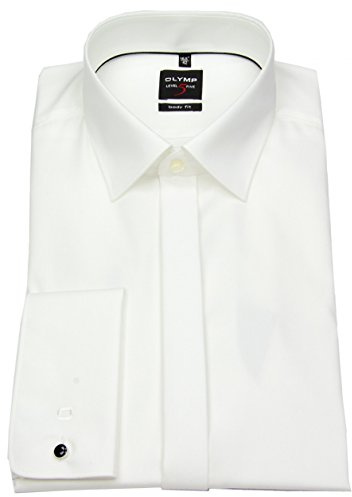 OLYMP Level Five Body fit Galahemd extra Langer Arm Popeline beige