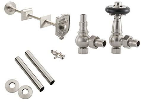 Brushed Nickel Cast Iron Radiator Pack