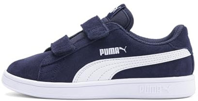 PUMA Smash V2 Sd V Ps, Zapatillas Unisex niños, Peacoat Puma White, 34 EU