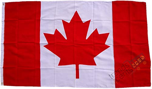 Top Qualität - Flagge KANADA Canada Fahne, 250 x 150 cm, EXTREM REIßFEST, Keine BILLIG-CHINAWARE, Stoffgewicht ca. 100 g/m², sehr robust, extra starke Messing-Ösen