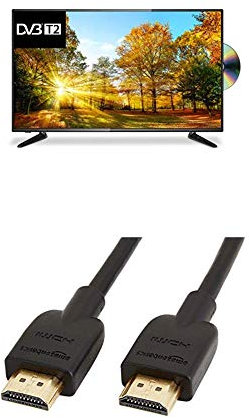 Cello C43227FT2 43-Inch Full HD LED TV with Freeview T2 HD/DVD Player and USB - Manufactured in the UK + Amazon High-Speed HDMI 2.0 cable