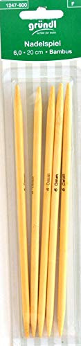 Gründl nadelspiel 6,0 • 20 cm • Bambus