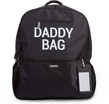 Daddy Rucksack schwarz – funktionelle große Baby-Windel-Reisetasche für Babypflege