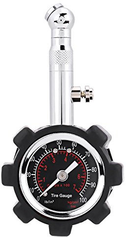 Reifendruckprüfer, manuelle Hand 0-100 PSI Reifenluftdruckprüfer Meter Tester für Auto LKW Motorrad Fahrrad