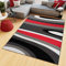 TAPISO Maya Teppich Kurzflor Modern Streifen Gestreift Design Grau Schwarz Weiß Rot Wohnzimmer Schlafzimmer Büro ÖKOTEX 250 x 350 cm